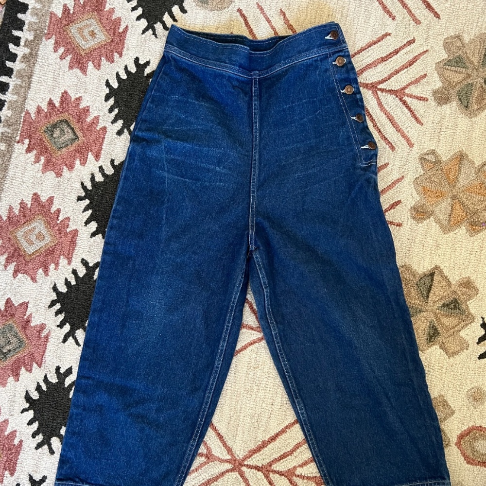 Caron Callahan - High-waisted side button jeans - Size M